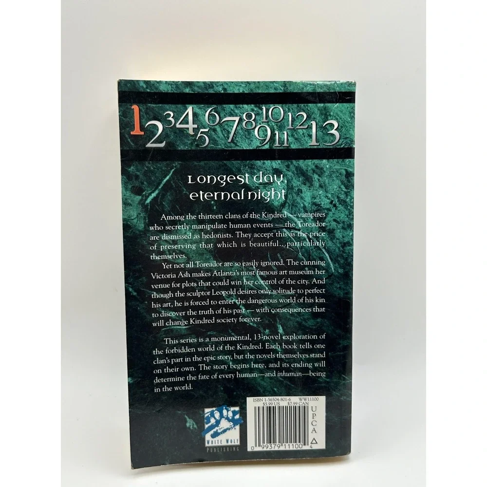 Clan Novel: Toreador Stewart Wieck Vampire The Masquerade Paperback White Wolf‎